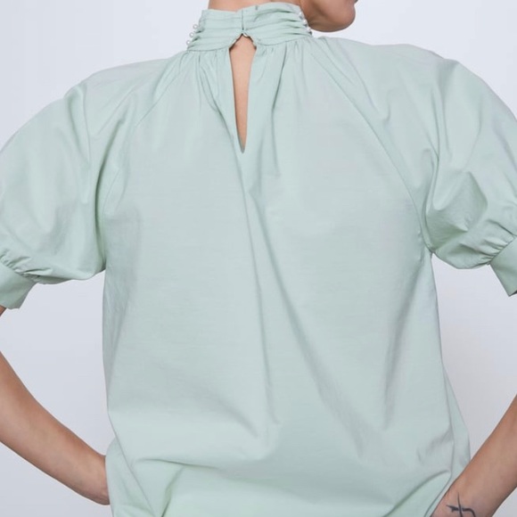 Zara pearl poplin blouse - Picture 2 of 4